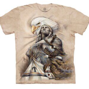 Native American Indian Eternal Spirit Eagle Spirited Chief Mountain Shirt S-3X